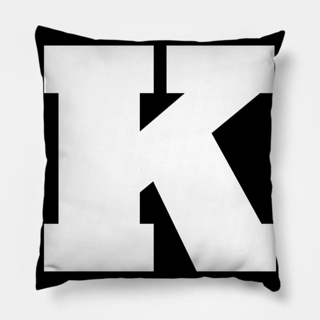 Alphabet K (Uppercase letter k), Letter K Pillow by maro_00