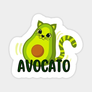 Avocato Cute and Funny Avocado Cat Pun Magnet