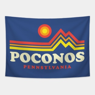 Pocono Mountains Retro Pennsylvania Tapestry