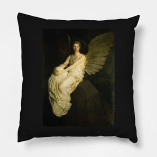 gothic victorian angel painting Pillow