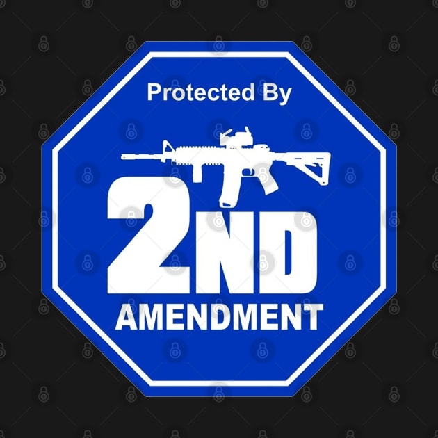 Protected by 2nd Amendment by  The best hard hat stickers 