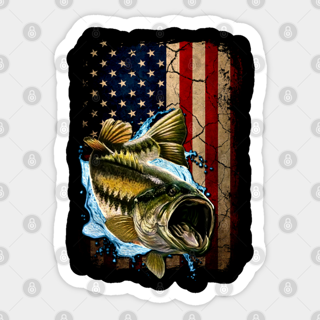 American Flag Bass Fishing Gifts For Fisherman Fish Fishing - American ...