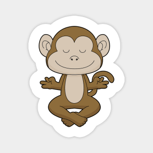 Monkey Yoga Meditation Magnet