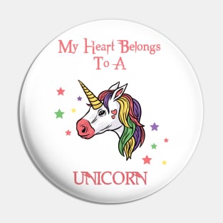 Unicorn Heart Pin