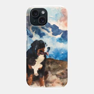 Bernese Mountain Dog Watercolor - Dog Lover Gifts Phone Case