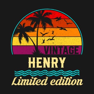 Vintage Henry Limited Edition, Surname, Name, Second Name T-Shirt