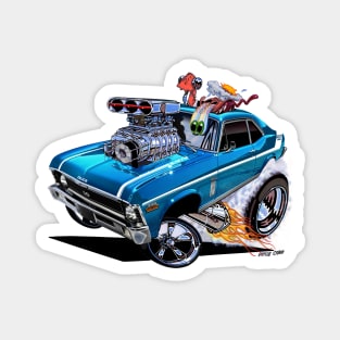 SUPER Nova 1970 Nova blue muscle car Magnet