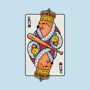 Cheems - The King | King of Hearts Playing Card | Shibe | Shiba Inu T-Shirt