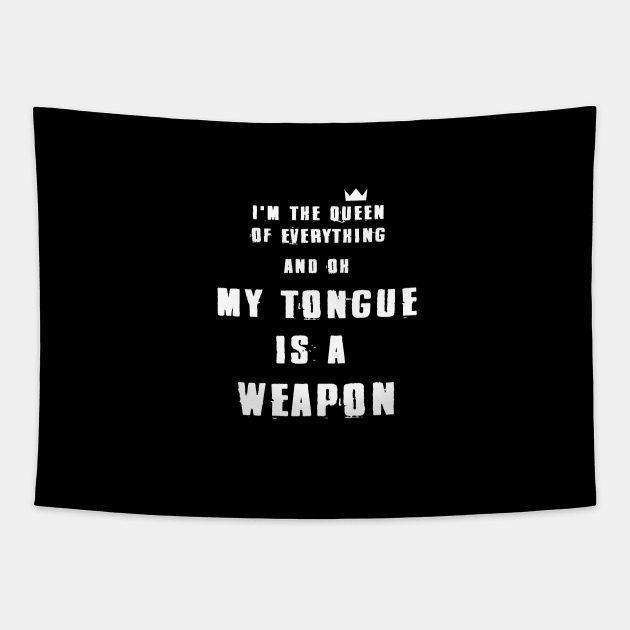 My Tongue is a Weapon - Halsey Tapestry by FunsizedHuman