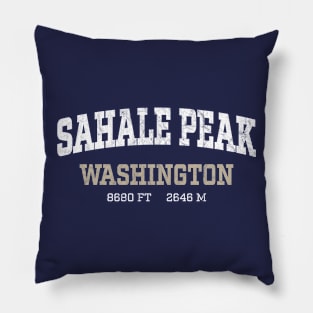 Sahale Peak Washington White Vintage Arch Pillow