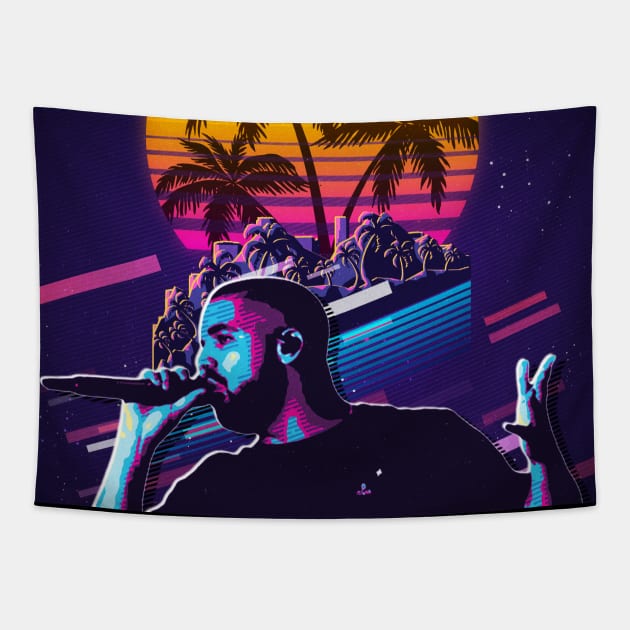 Drake Rapper Tapestry by Sakent