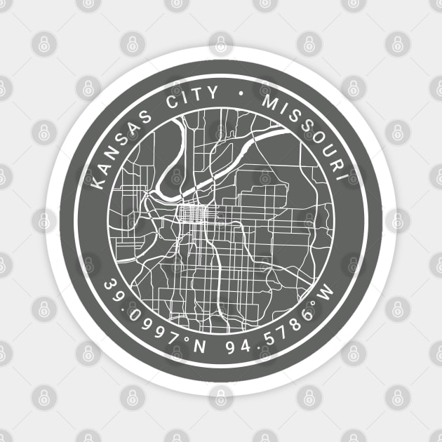 Kansas City Map Magnet by Ryan-Cox