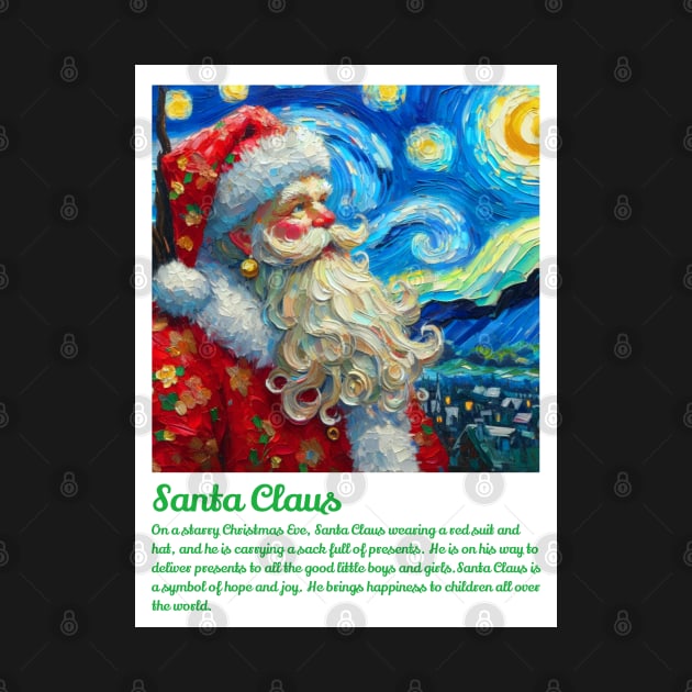 Santa Claus in starry night by FUN GOGH