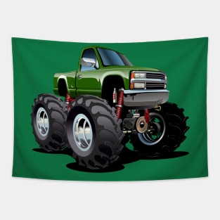 Cartoon monster truck Tapestry