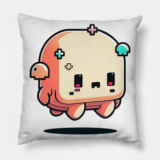 Cute happy kawaii 8-bit 16-bit pixel character Pillow