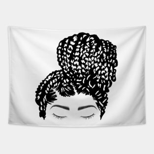 Queen With Braids | Black Girl Magic Tapestry