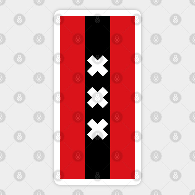 Amsterdam Flag Amsterdam Sticker Teepublic