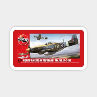 Vintage Model Kit Box Art - P51K Mustang Magnet