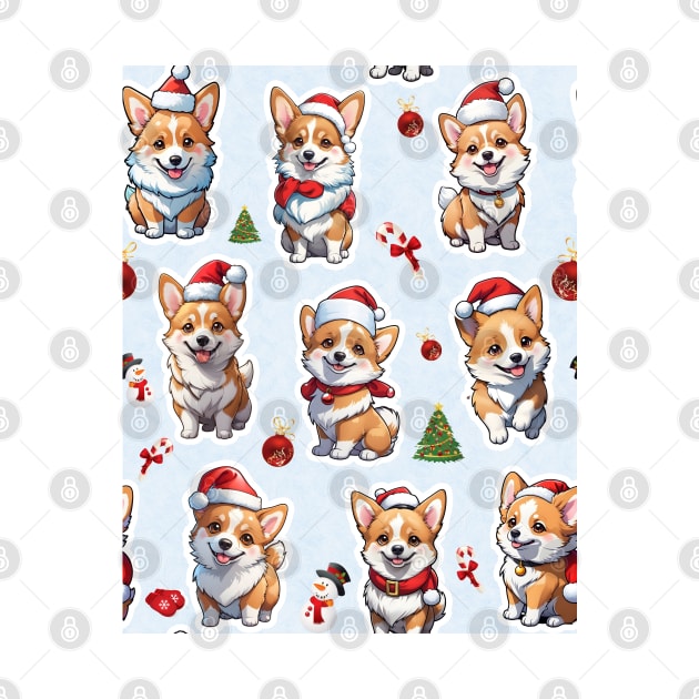 Santa's Christmas Corgi phone case by Bassivus