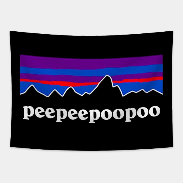 Peepeepoopoo Outdoors Funny Tapestry by TrikoNovelty
