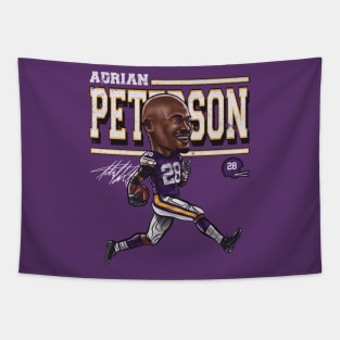 Adrian Peterson Minnesota Cartoon Tapestry