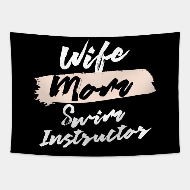 Cute Wife Mom Swim Instructor Gift Idea Tapestry by BetterManufaktur