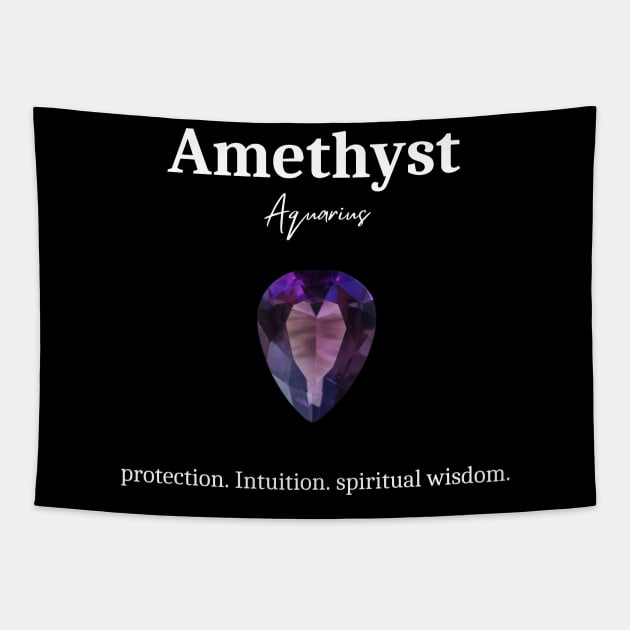 Amethyst Crystal Traits Tapestry by Everyday Spirit Desings