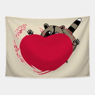 Original design Raccoon heartbreaker Tapestry