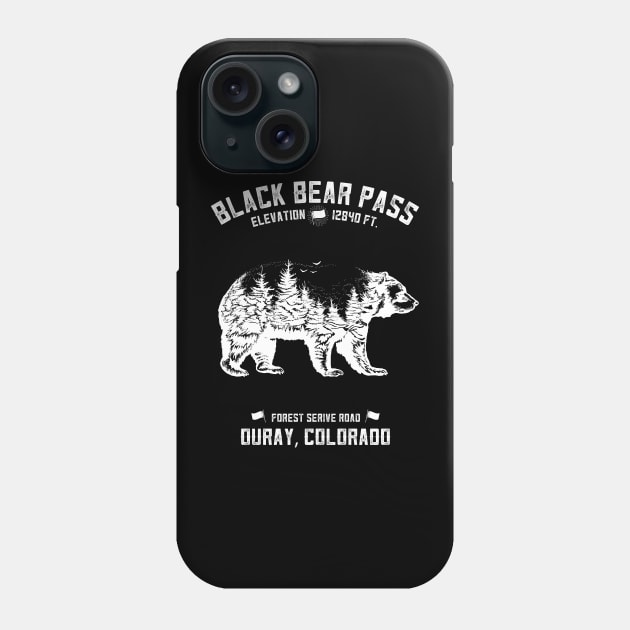 Black Bear Pass Phone Case by bohemiangoods