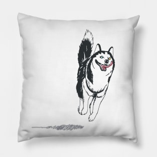 HuskyJumping Pillow