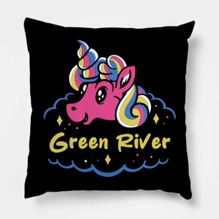 green river and the unicorn Pillow