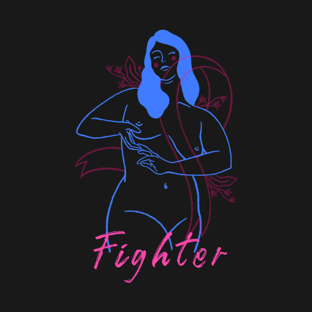 Fighter - Breast Cancer by Meme My Shirt Shop