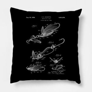 1936 Fishing Lure Patent Blueprint Pillow