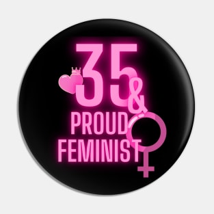 35th birthday bday girl woman daughter feminist feminism wife mom Pin