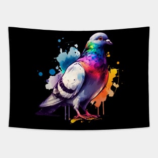 Watercolor Pigeon Tapestry