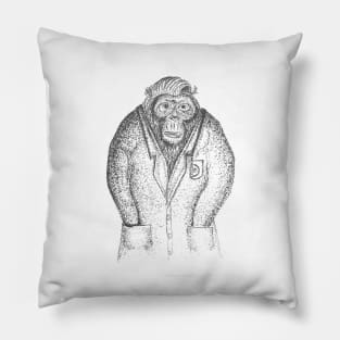 monkey pointillism design Pillow