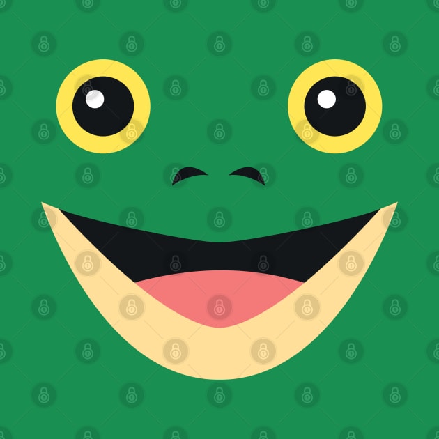 Cute Frog Face Easy Halloween Costume Gift by HCMGift