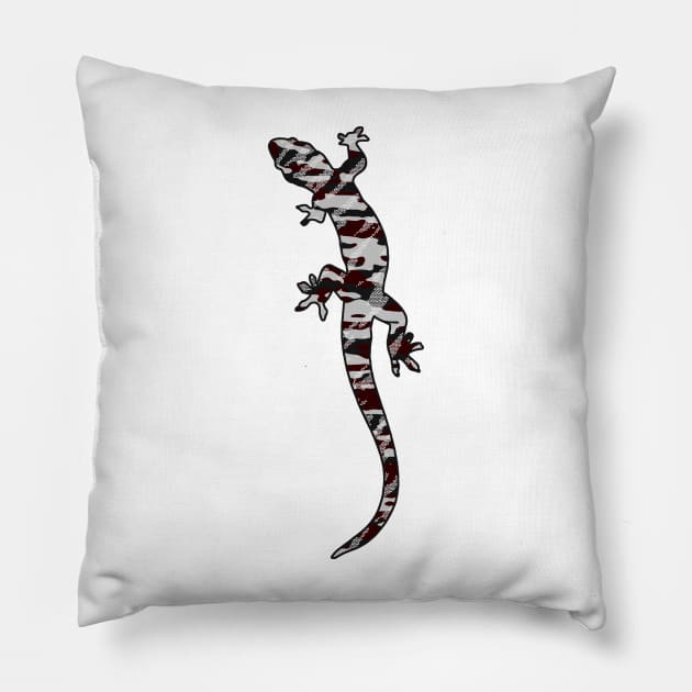 Rotes Tarnfarben Muster Mosaik Style Pillow by Destroyed-Pixel