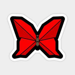 Red Origami Butterfly Magnet