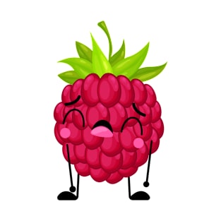 Raspberry funny sad face T-Shirt