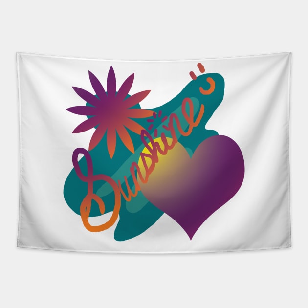 Happy Sunshine Beach Vibes with Gradient Tapestry by DragonflyzDen