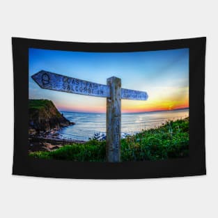 Salcombe Devon Coastal Path Sunset 2 Tapestry