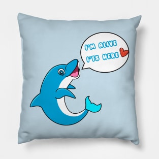 Winter the dolphin Pillow