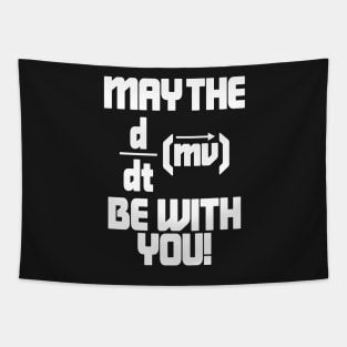 May The Force Be With You! Physics Geek Tapestry