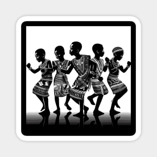 Afrocentric Kids Dancing Magnet