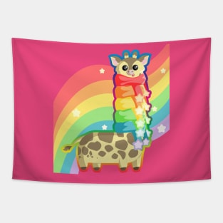 Rainbow Giraffe Tapestry