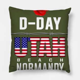 D Day Utah Beach Anniversary Pillow