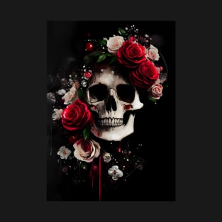 Skull and rose design T-Shirt