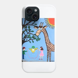 NATURES Playground Giraffe Painting Phone Case