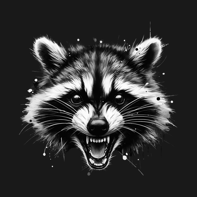 Angry raccoon by Batshirt